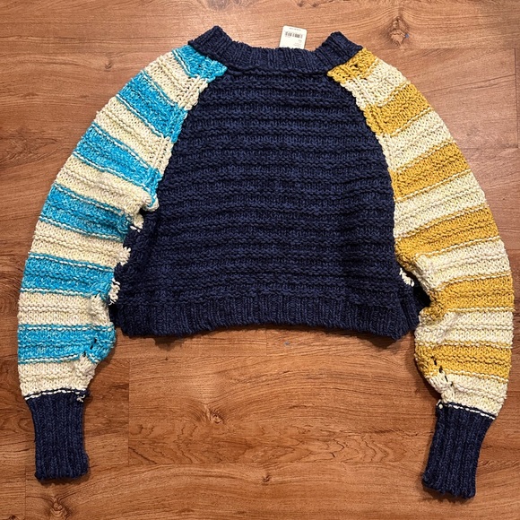 Free People Cruze Chunky Mixed Sweater XS - Picture 5 of 7